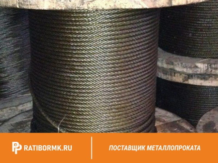 Канат стальной 33,5 мм ГОСТ 2688-80 свивка ЛК-Р 6х19 (1+6+6/6)+1